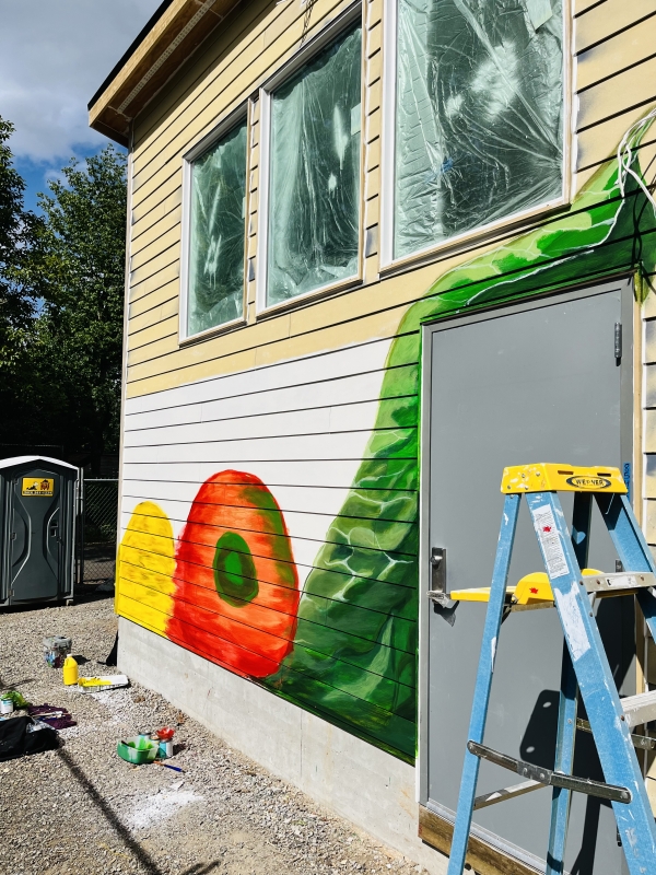 Pantry Mural Work Begins 